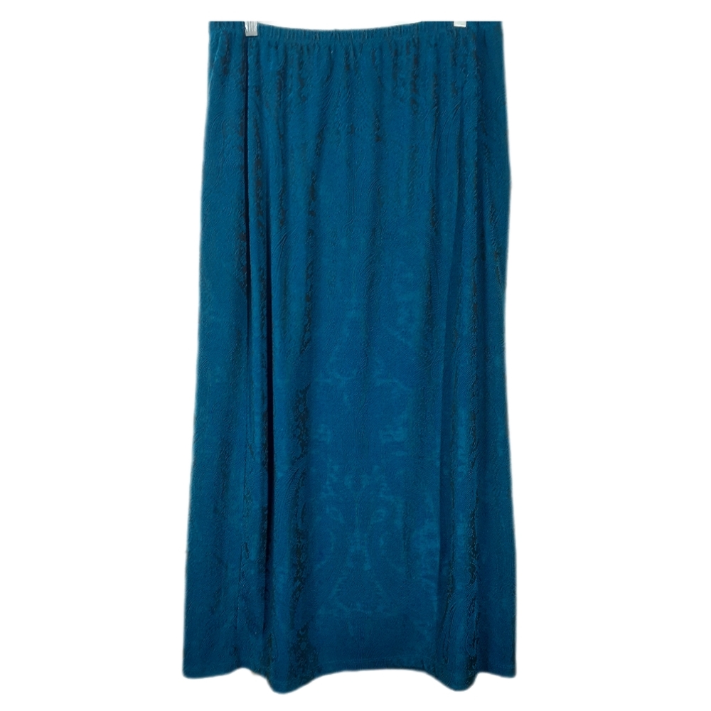 Joy Mangano Teal Woven Maxi Skirt